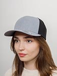 Бейсболка FLEXFIT арт. 6606T (светло-серый / черный)